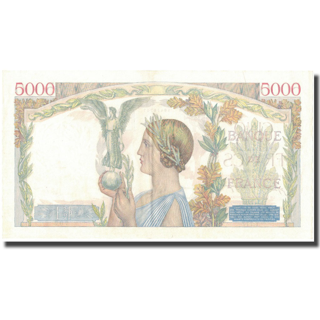 France, 5000 Francs, Victoire, 1941, 1941-12-04, SPL+, Fayette:46.30, KM:97c