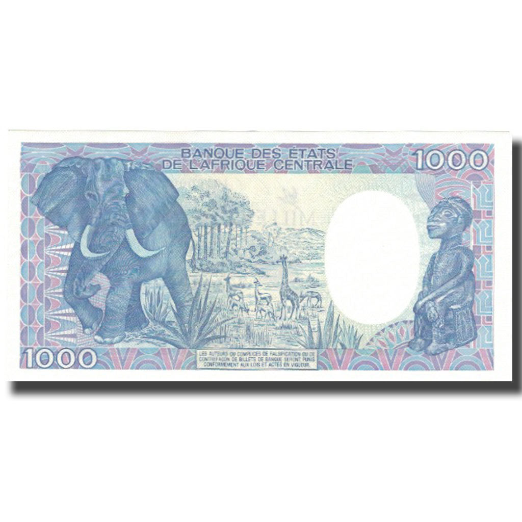 Geldschein, Zentralafrikanische Republik, 1000 Francs, 1990-01-01, KM:16, UNZ-