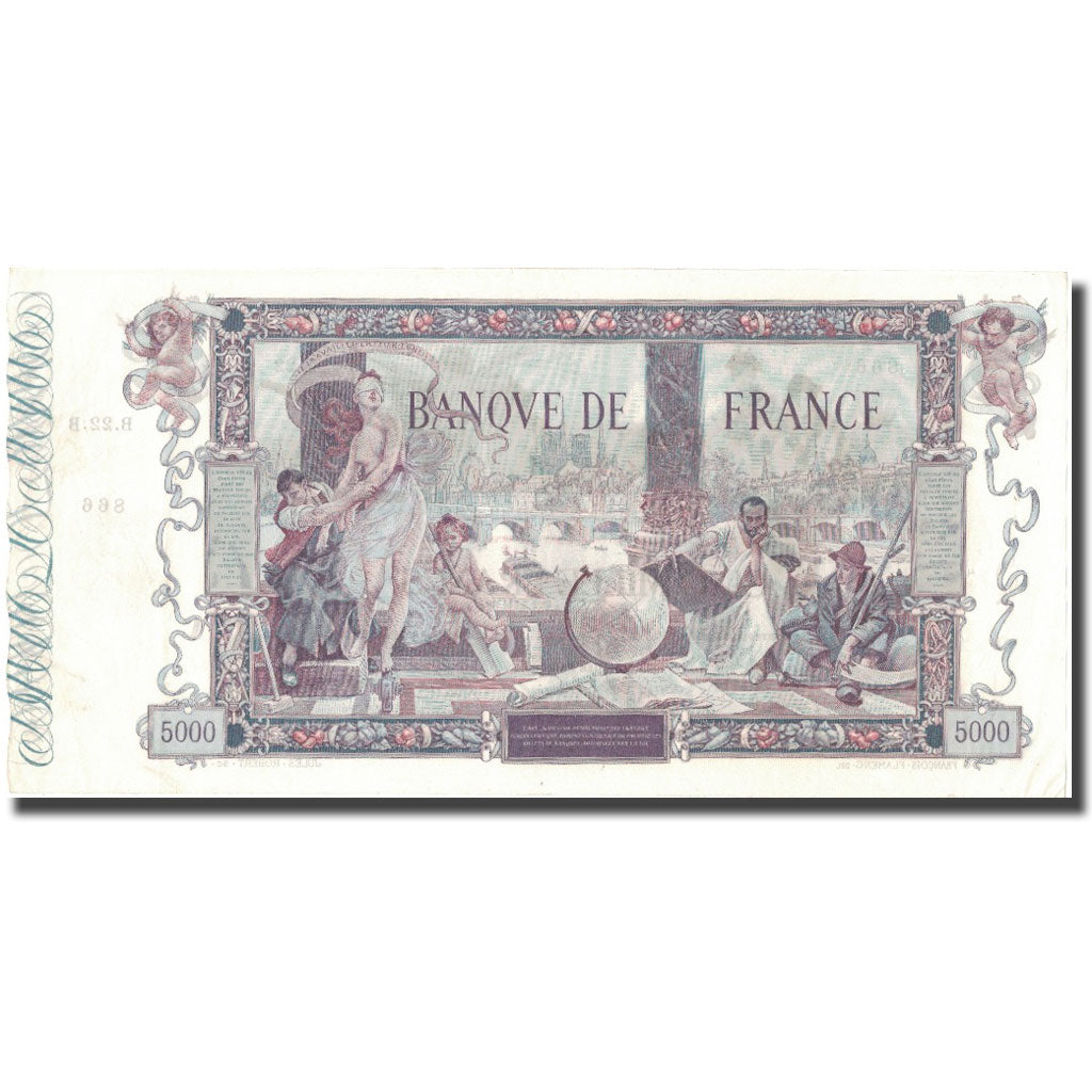 France, 5000 Francs, Flameng, 1918, 1918-01-26, SPL, Fayette:43.1, KM:76