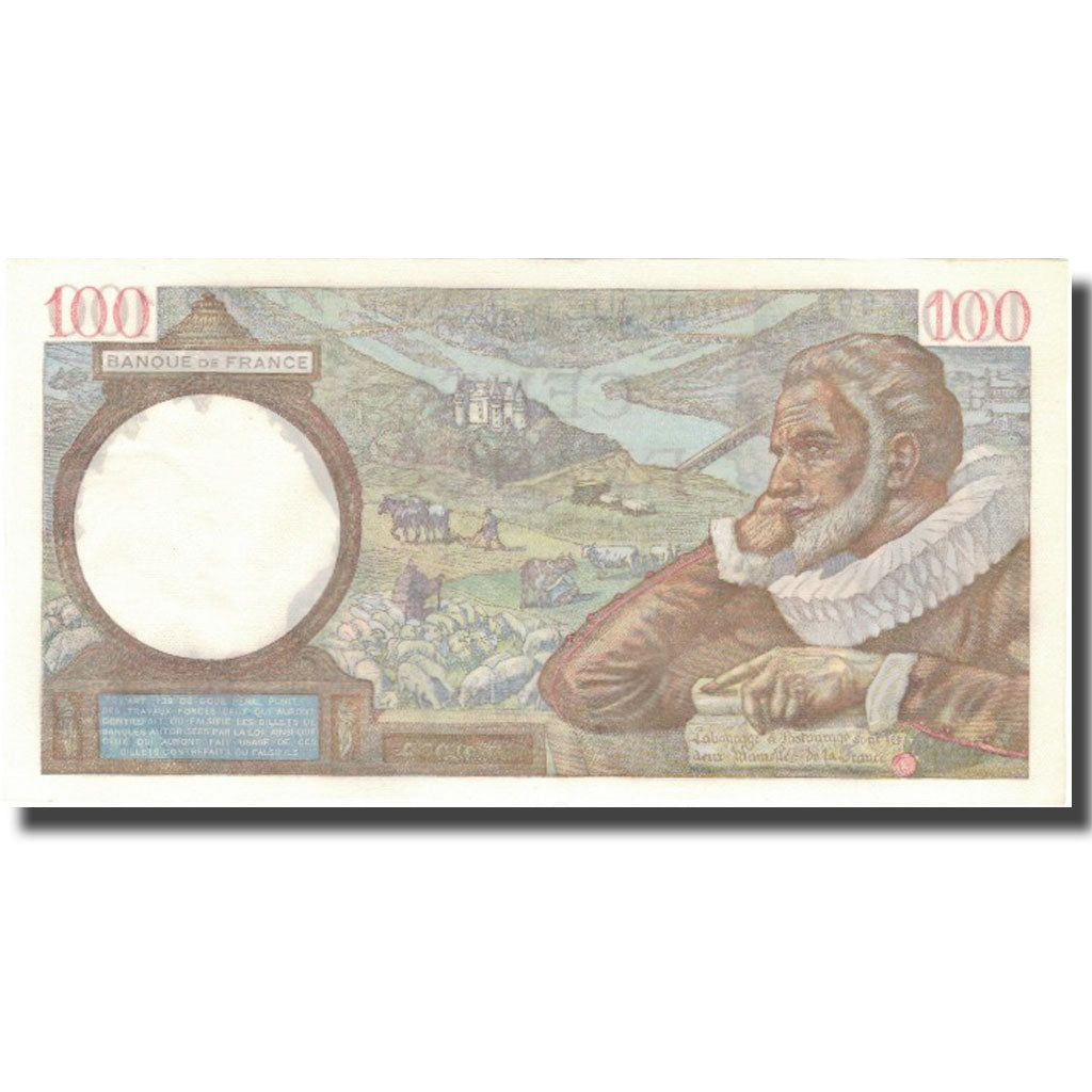 France, 100 Francs, Sully, 1942, 1942-01-29, UNC(63), Fayette:26.65, KM:94