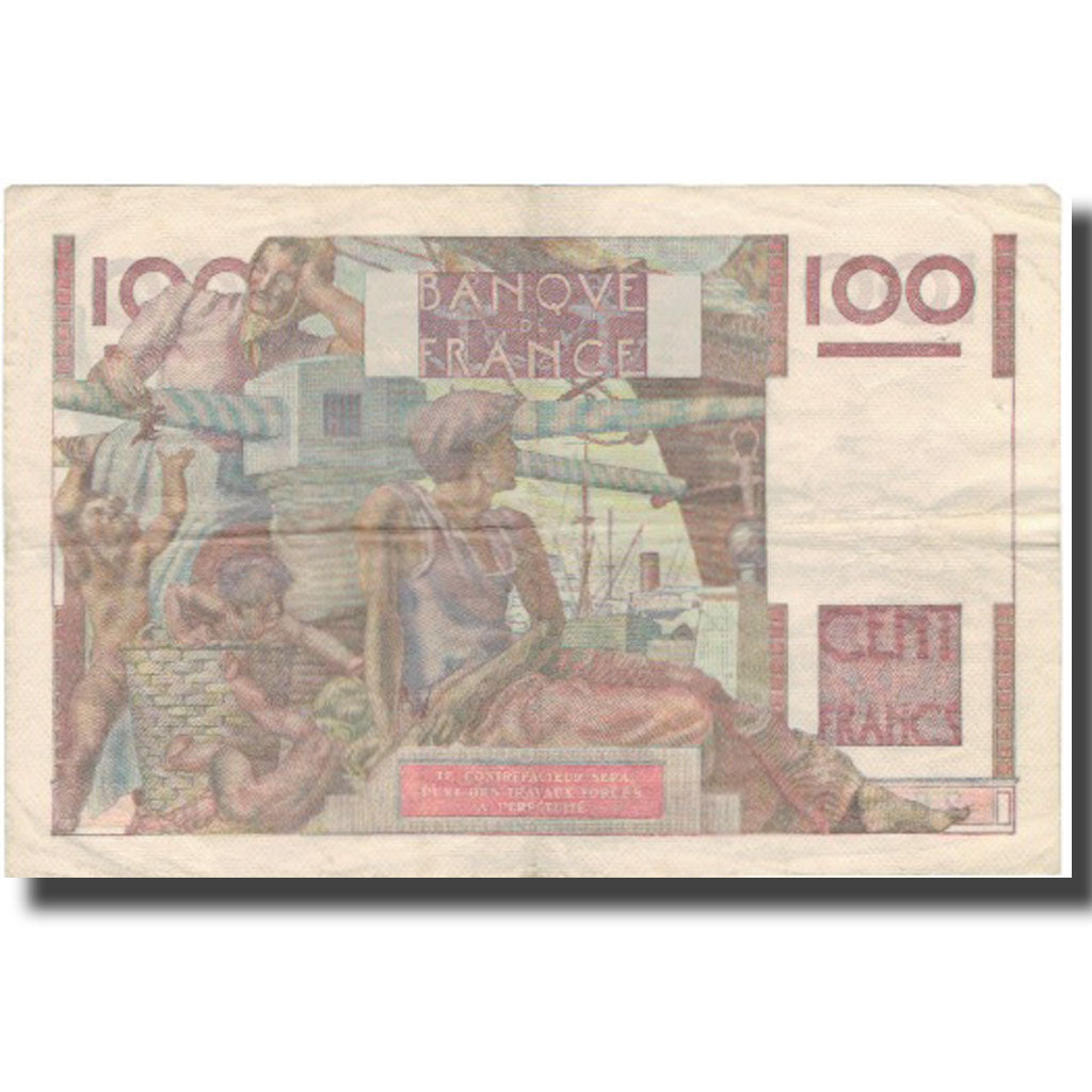 Francia, 100 Francs, Jeune Paysan, 1953, 1953-08-06, BB, Fayette:28.30, KM:128d