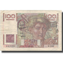 Francia, 100 Francs, Jeune Paysan, 1953, 1953-06-04, BB, Fayette:28.37, KM:128d