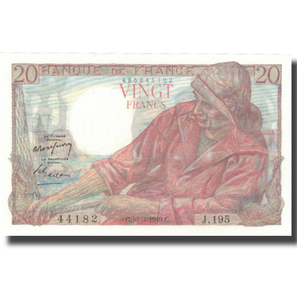 Francia, 20 Francs, Pêcheur, 1949, 1949-03-10, EBC+, Fayette:13.14, KM:100c