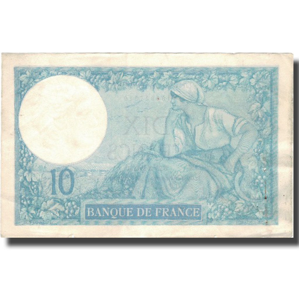 France, 10 Francs, Minerve, 1918, 1918-02-25, SUP, Fayette:6.3, KM:73a