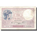 France, 5 Francs, Violet, 1939, 1939-10-05, TB+, Fayette:4.11, KM:83