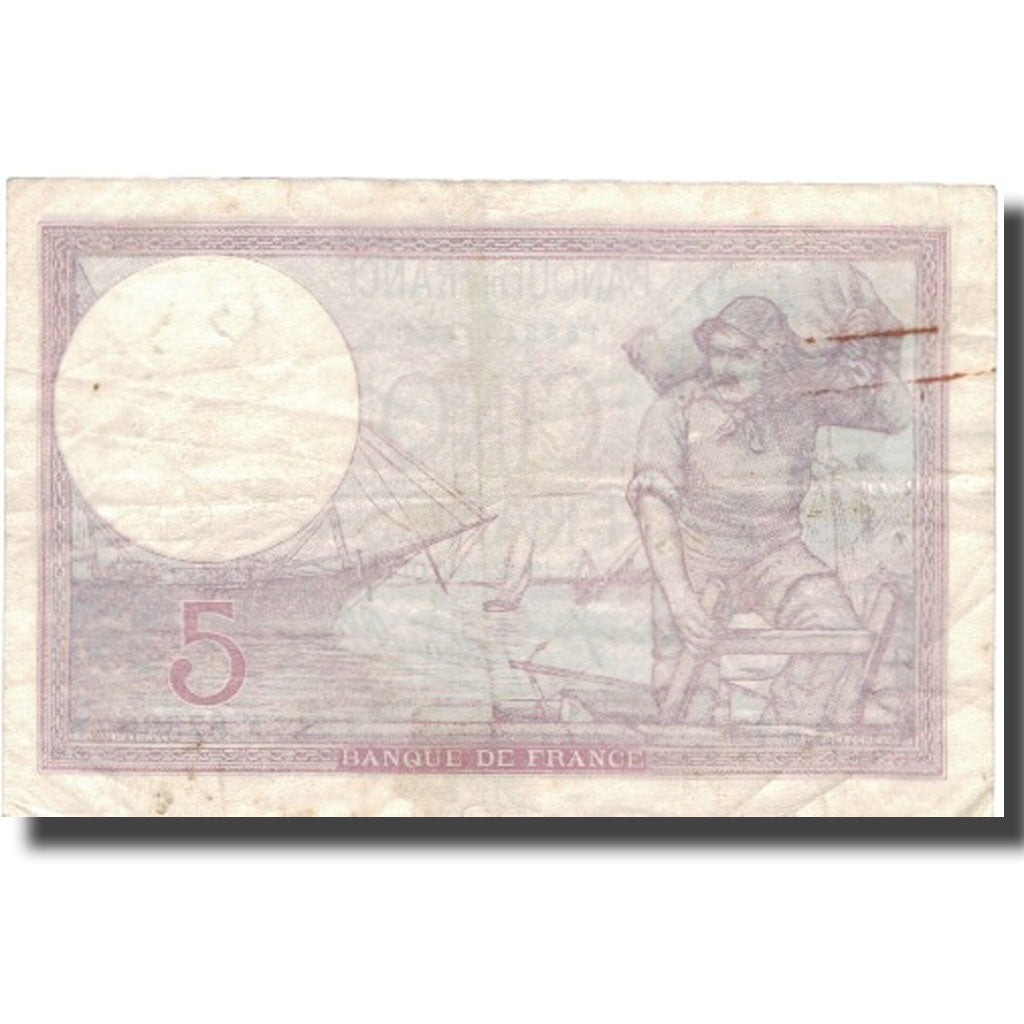 Francia, 5 Francs, Violet, 1940, 1940-12-12, MBC, Fayette:4.17, KM:83
