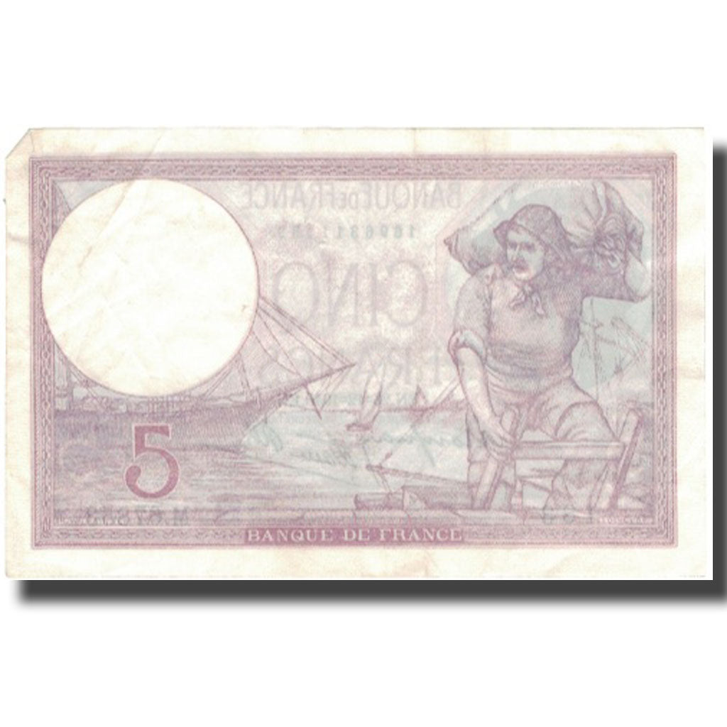 France, 5 Francs, Violet, 1940, 1940-12-26, TTB+, Fayette:4.18, KM:83