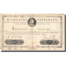 France, 100 Livres, 1790, 1790-09-29, EF(40-45), KM:A44A