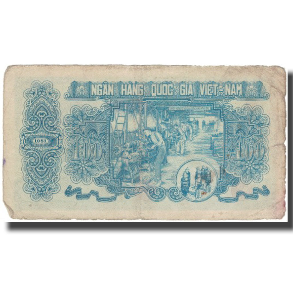 Banknote, Vietnam, 100 D<ox>ng, 1951, 1951, KM:62b, VF(20-25)