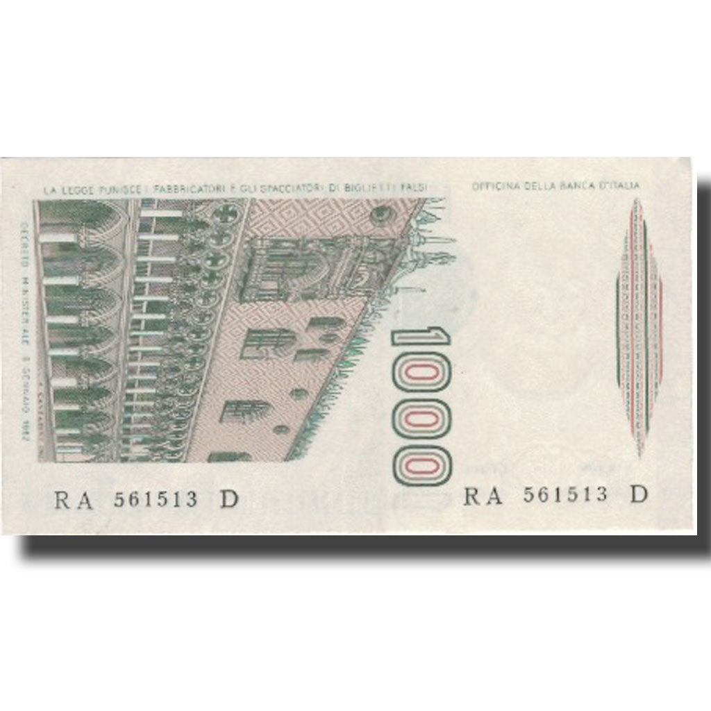 Banknot, Włochy, 1000 Lire, 1982-01-06, KM:109a, UNC(64)