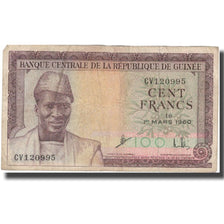 Banknote, Guinea, 100 Francs, 1960, 1960-03-01, KM:13a, VF(20-25)