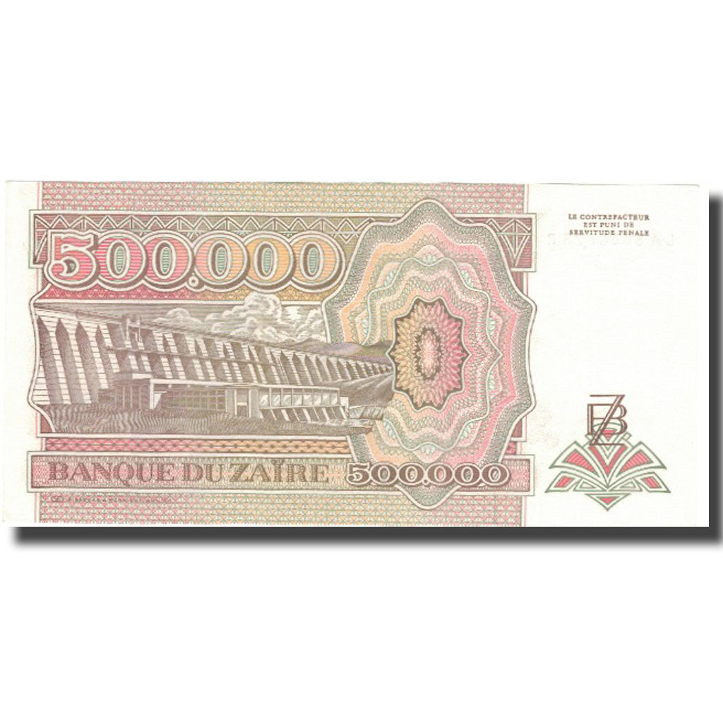 Geldschein, Zaire, 500,000 Zaïres, 1992, 1992-03-15, KM:43a, UNZ-