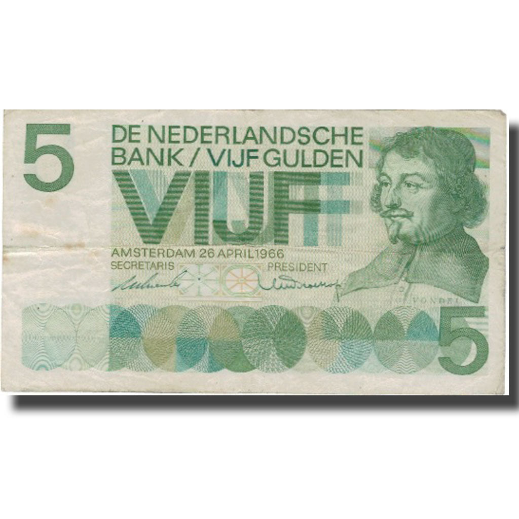 Geldschein, Niederlande, 5 Gulden, 1966, 1966-04-26, KM:90a, S