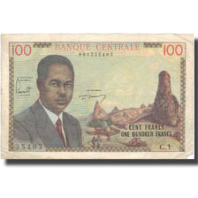Banknot, Kamerun, 100 Francs, 1962, KM:10a, VF(20-25)