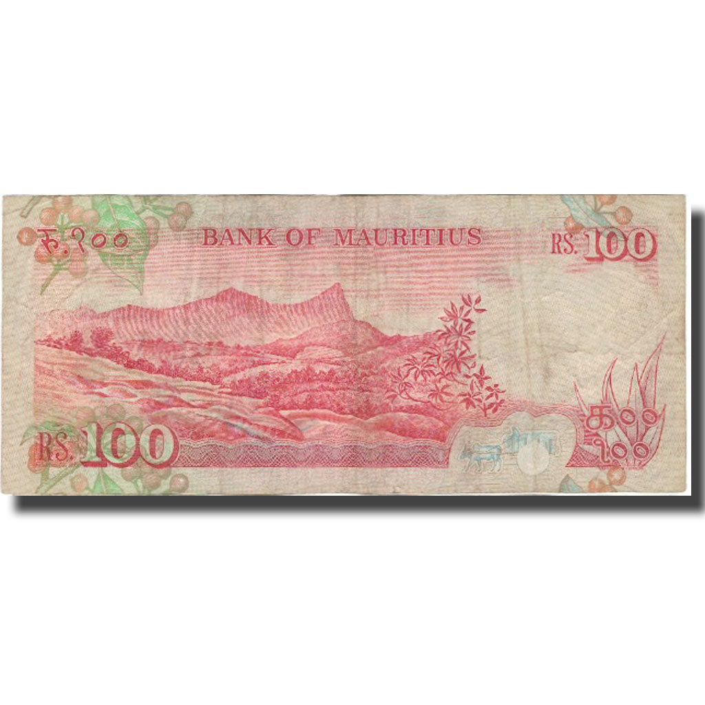 Banknote, Mauritius, 100 Rupees, Undated (1986), KM:38, VF(20-25)