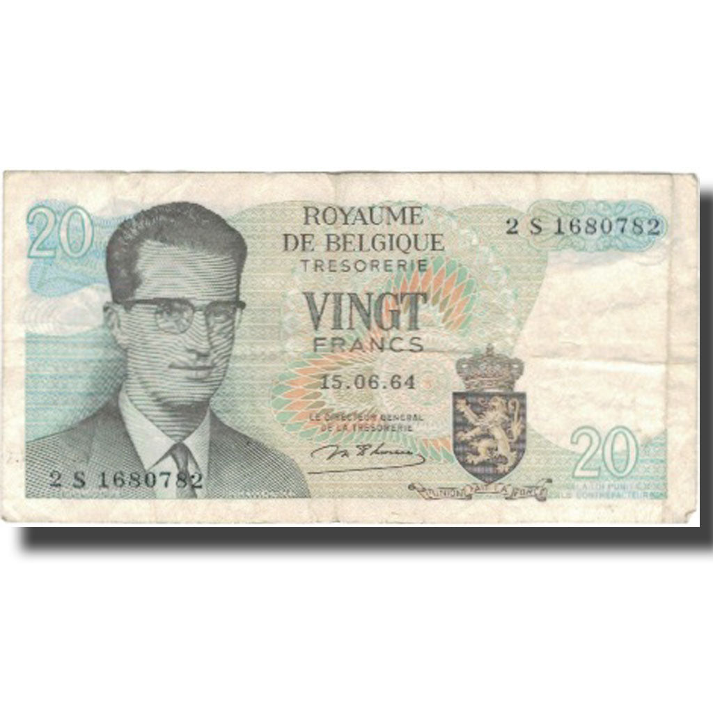 Banconote, Belgio, 20 Francs, 1964, 1964-06-15, KM:138, MB+