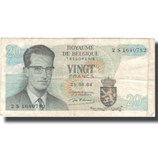 Banconote, Belgio, 20 Francs, 1964, 1964-06-15, KM:138, MB+