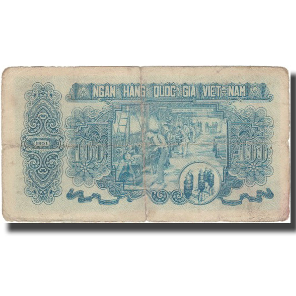 Billet, Viet Nam, 100 D<ox>ng, 1951, KM:62b, TB