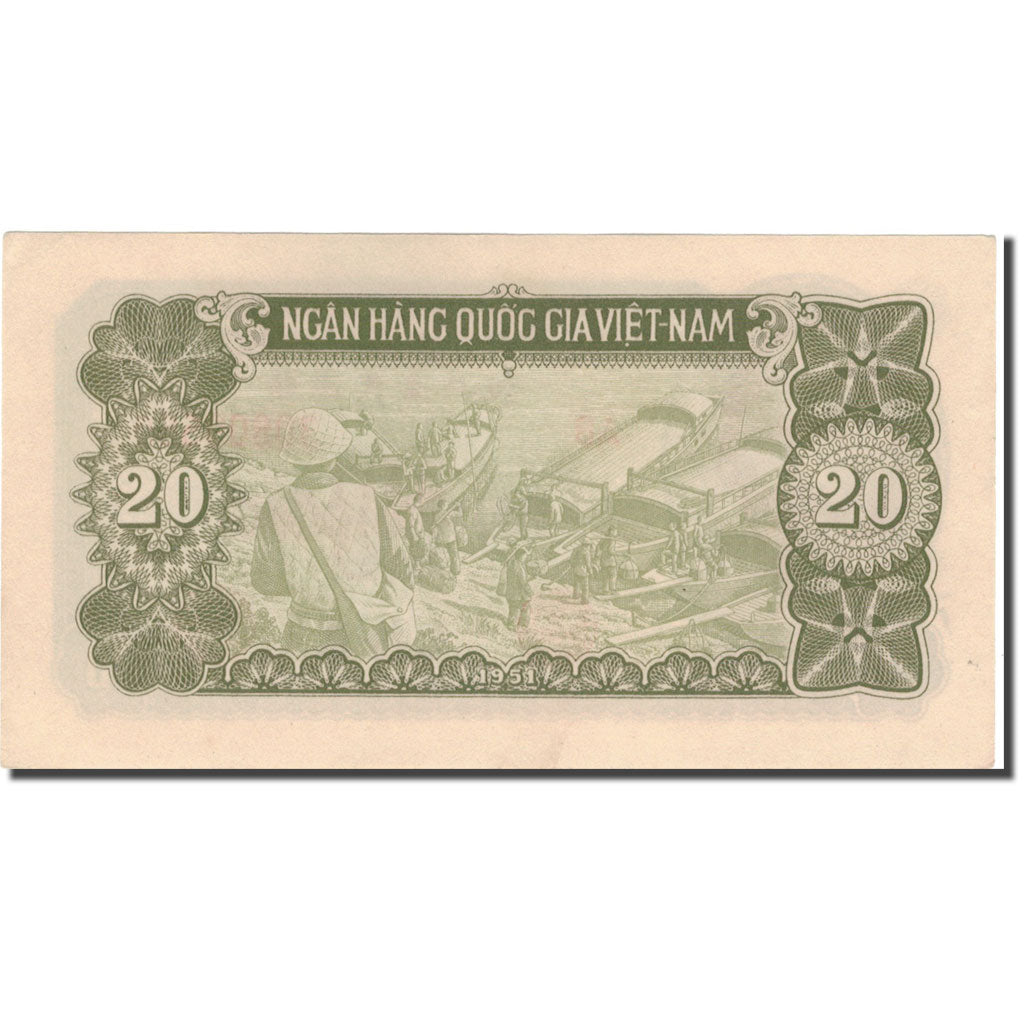 Geldschein, Vietnam, 20 D<ox>ng, 1951, KM:60b, SS
