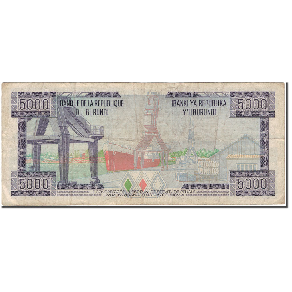 Banconote, Burundi, 5000 Francs, 1989, 1989-10-01, KM:32c, MB