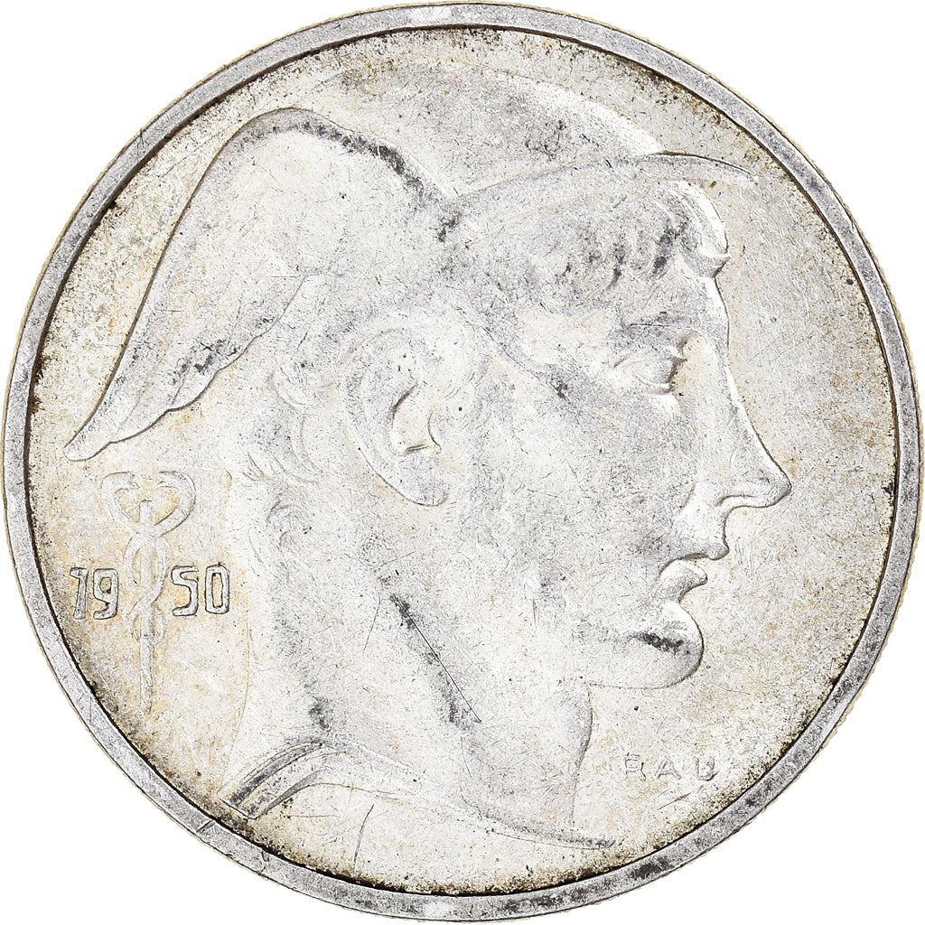 Coin, Belgium, 20 Francs, 20 Frank, 1950, EF(40-45), Silver, KM:140.1