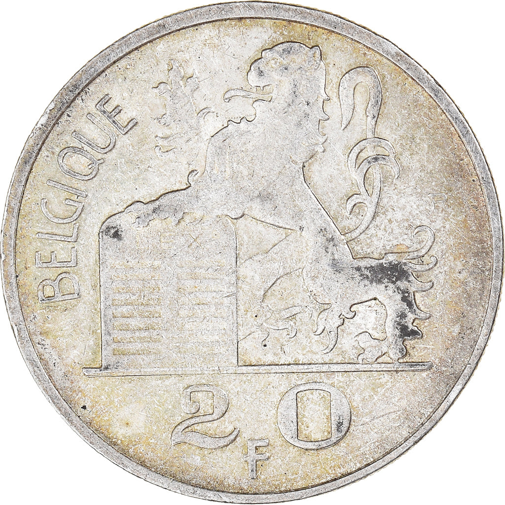 Coin, Belgium, 20 Francs, 20 Frank, 1950, EF(40-45), Silver, KM:140.1