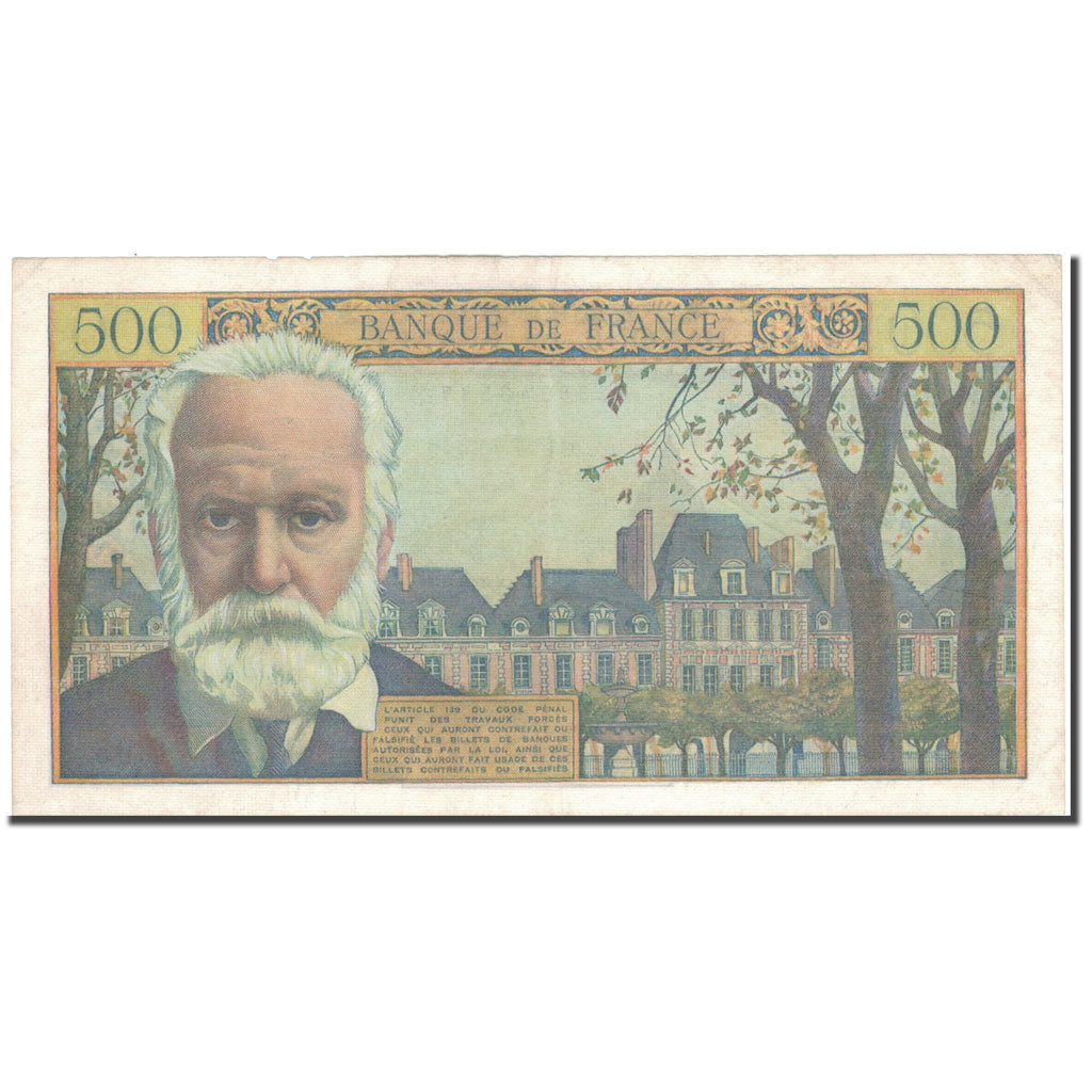 Francja, 500 Francs, Victor Hugo, 1958, 1958-02-06, EF(40-45), Fayette:35.8