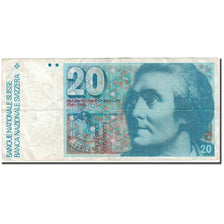 Banconote, Svizzera, 20 Franken, 1983, 1983, KM:55e, BB