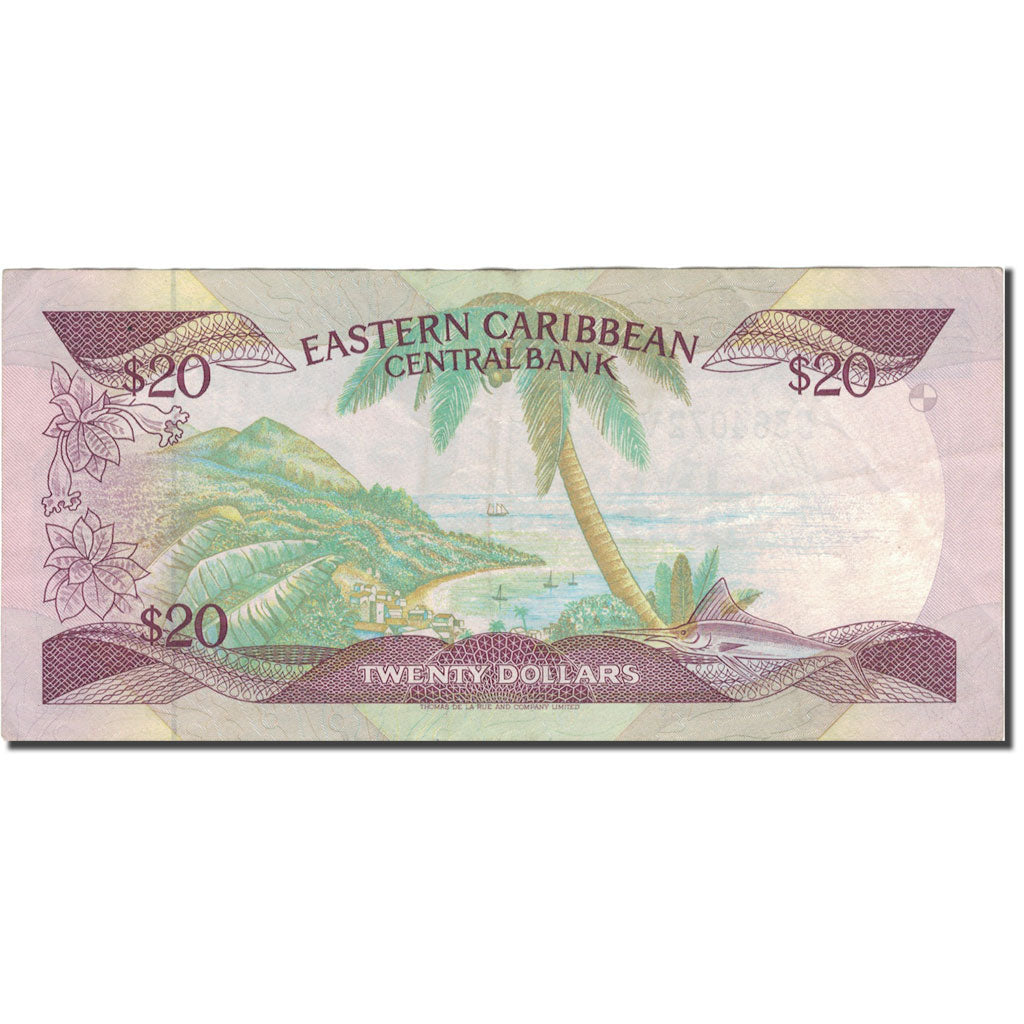 Billet, Etats des caraibes orientales, 20 Dollars, 1988-93, Undated (1988-93)