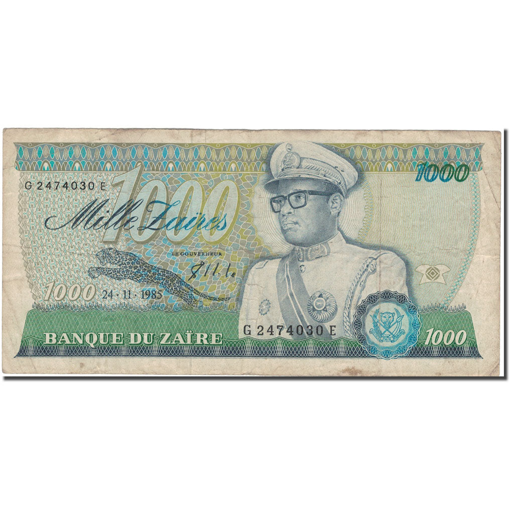 Billet, Zaïre, 1000 Zaïres, 1985, 1985-11-24, KM:31a, TB