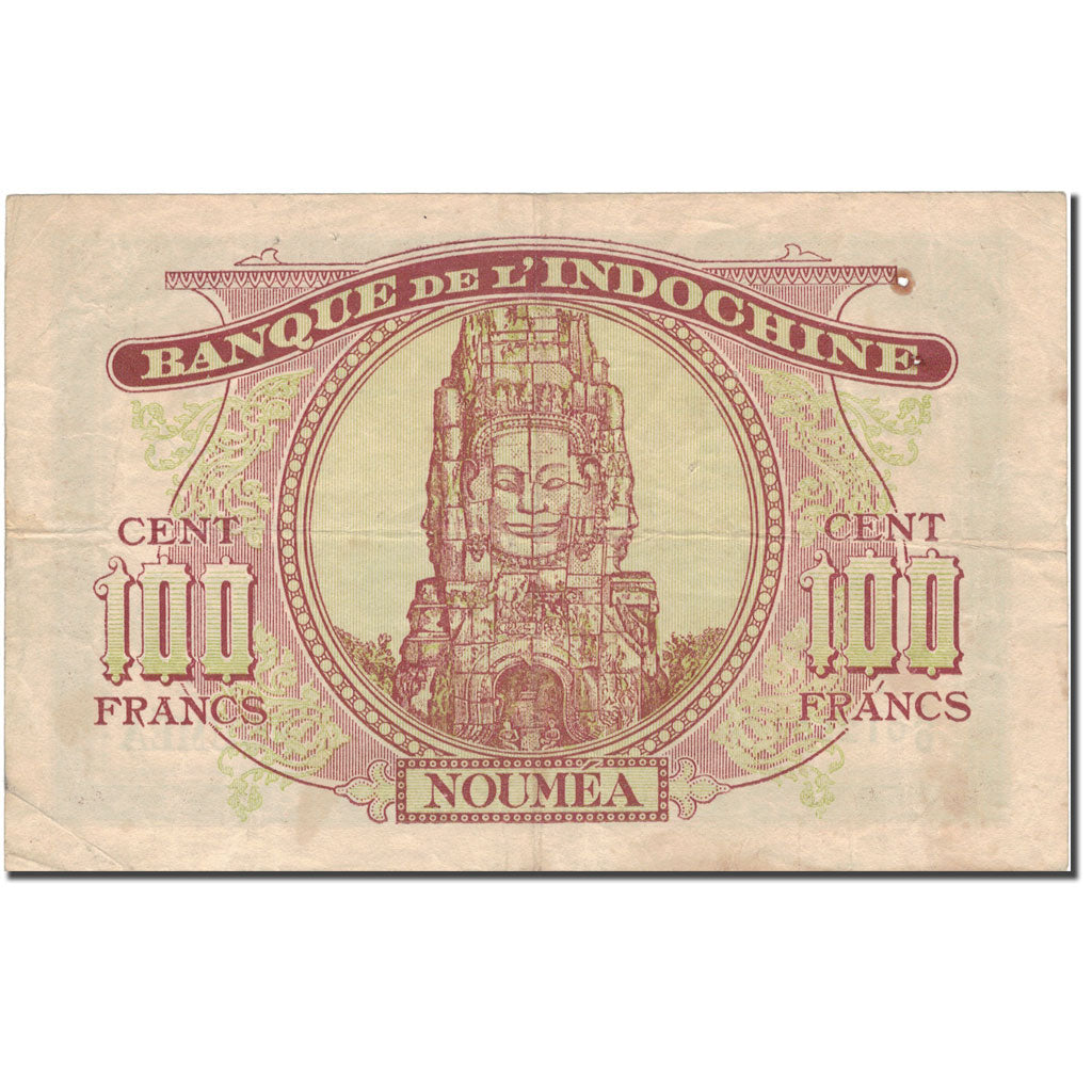 Billet, Nouvelle-Calédonie, 100 Francs, 1942, Undated (1942), KM:44, TTB