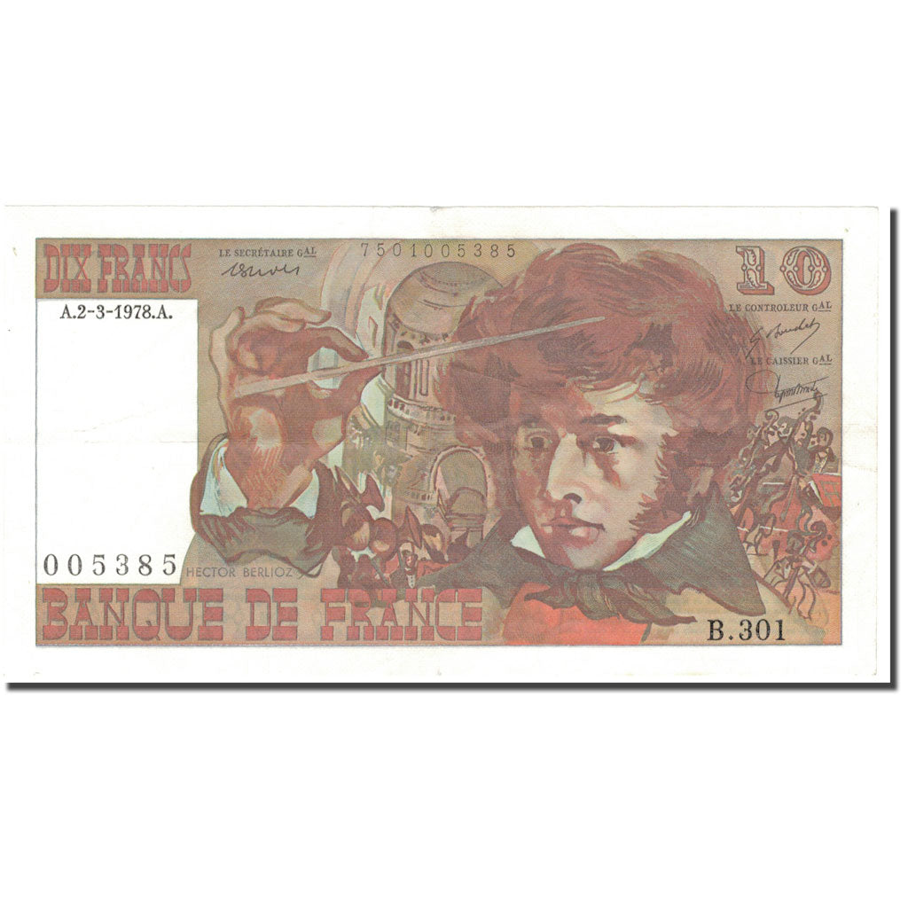 Frankreich, 10 Francs, Berlioz, 1978, P. A.Strohl-G.Bouchet-J.J.Tronche
