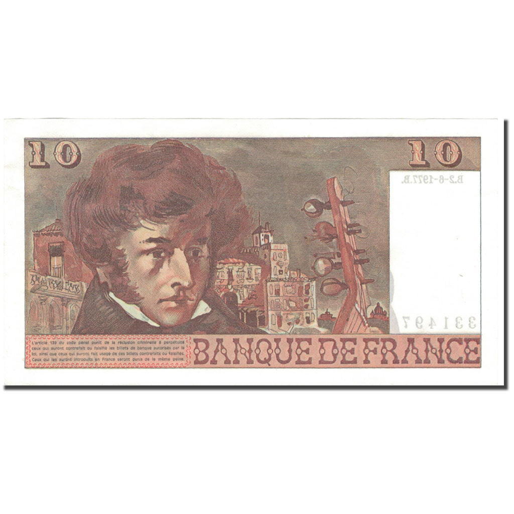 Francia, 10 Francs, Berlioz, 1977, P. A.Strohl-G.Bouchet-J.J.Tronche