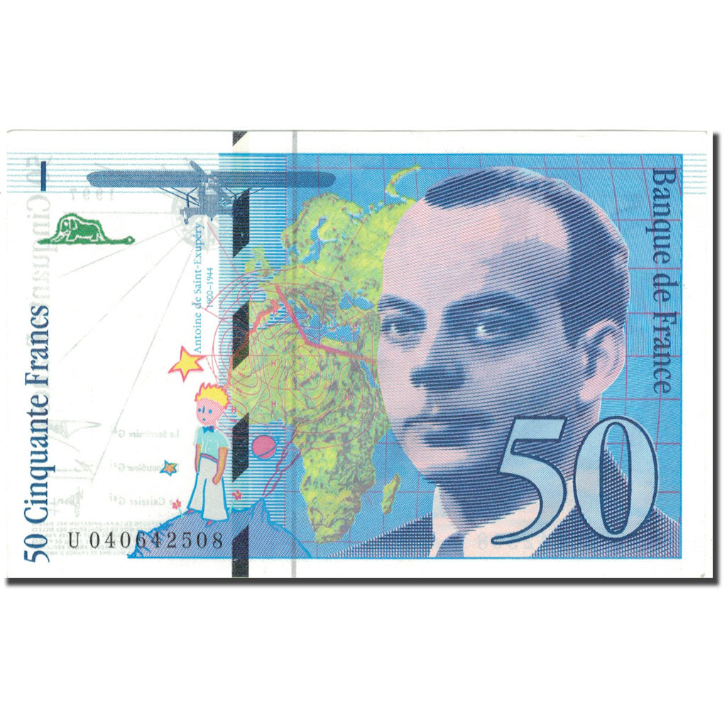 Frankrijk, 50 Francs, St Exupéry, 1997, SPL+, Fayette:73.4, KM:157Ad