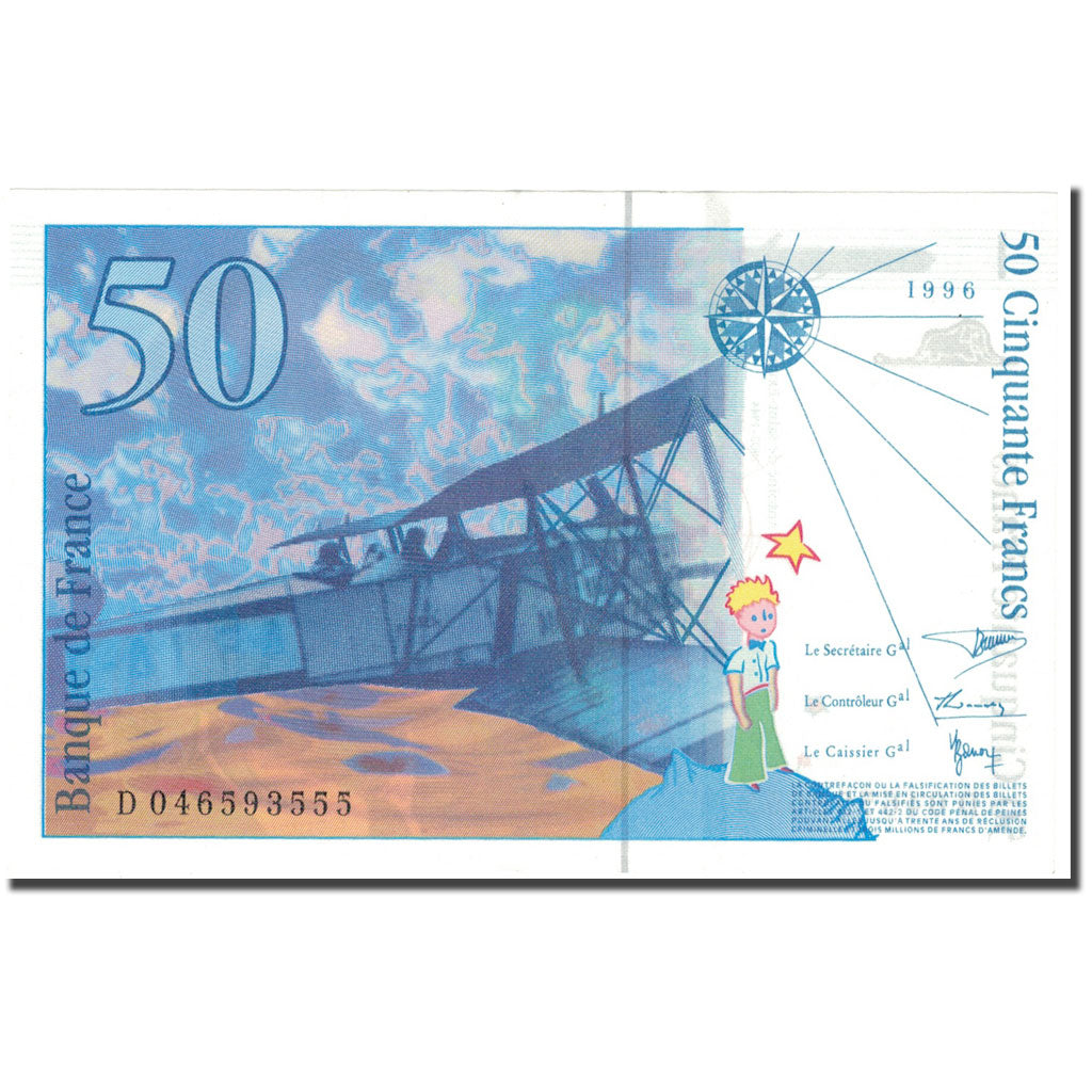 Frankrijk, 50 Francs, St Exupéry, 1996, SPL+, Fayette:73.3, KM:157Ac