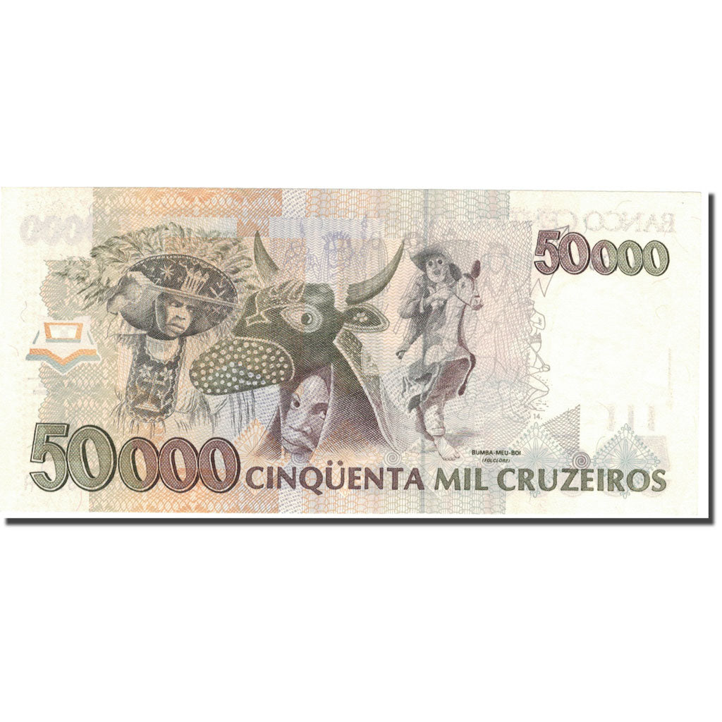 Billet, Brésil, 50,000 Cruzeiros, KM:234a, SUP+