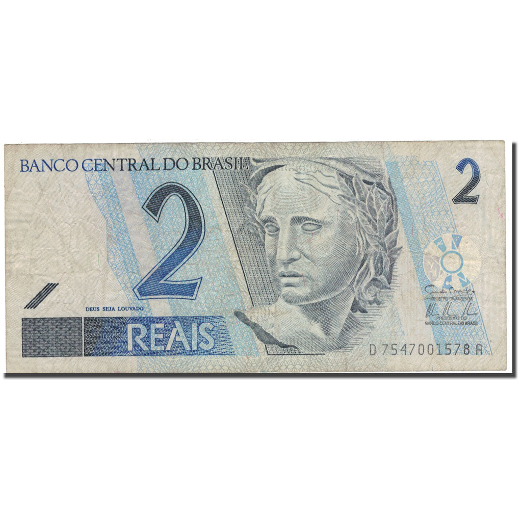 Biljet, Brazilië, 2 Reais, KM:249a, TB