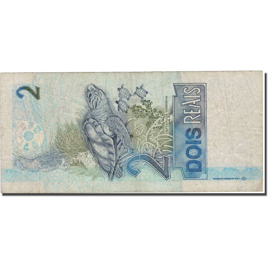 Biljet, Brazilië, 2 Reais, KM:249a, TB