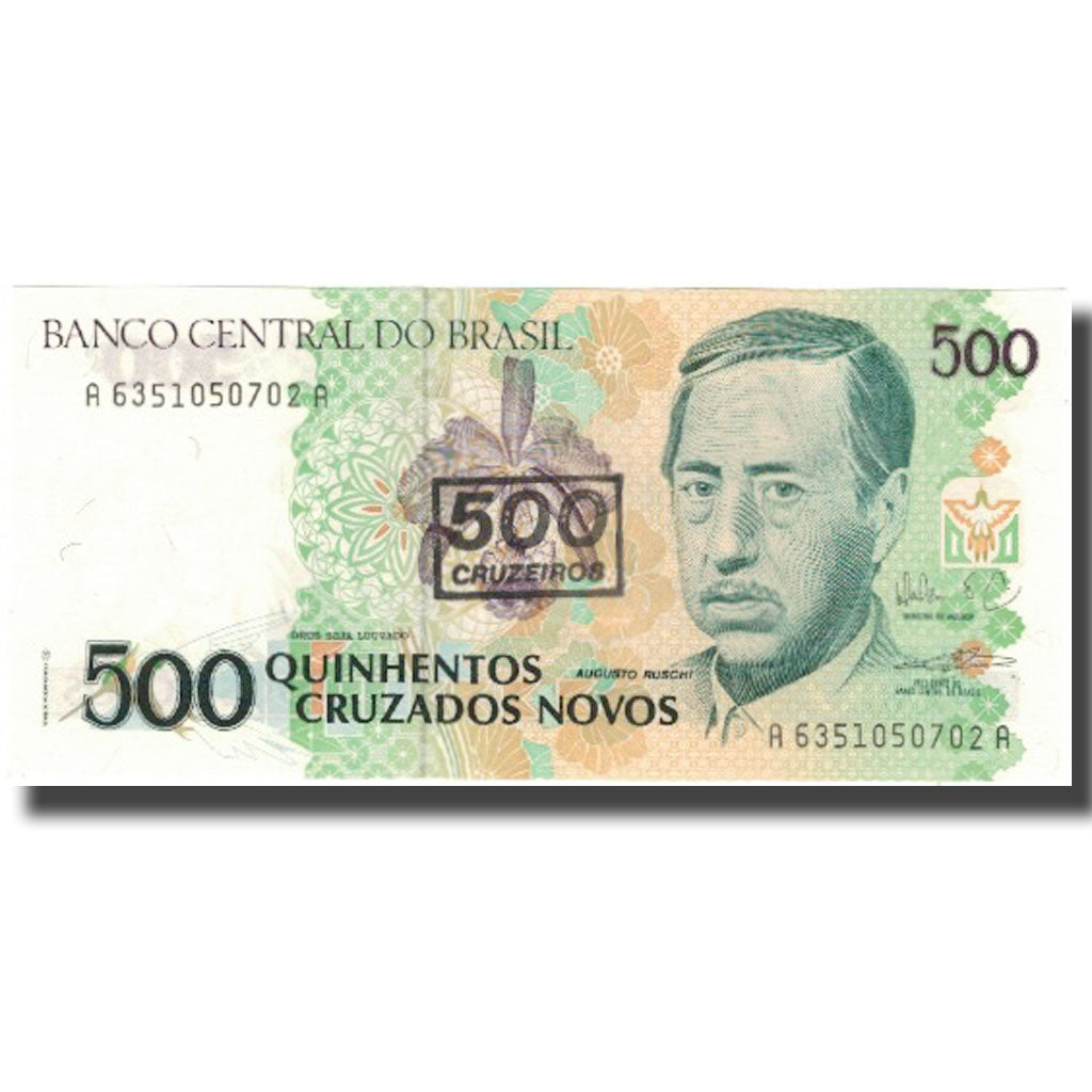 Nota, Brasil, 500 Cruzeiros on 500 Cruzados Novos, KM:226b, UNC(64)