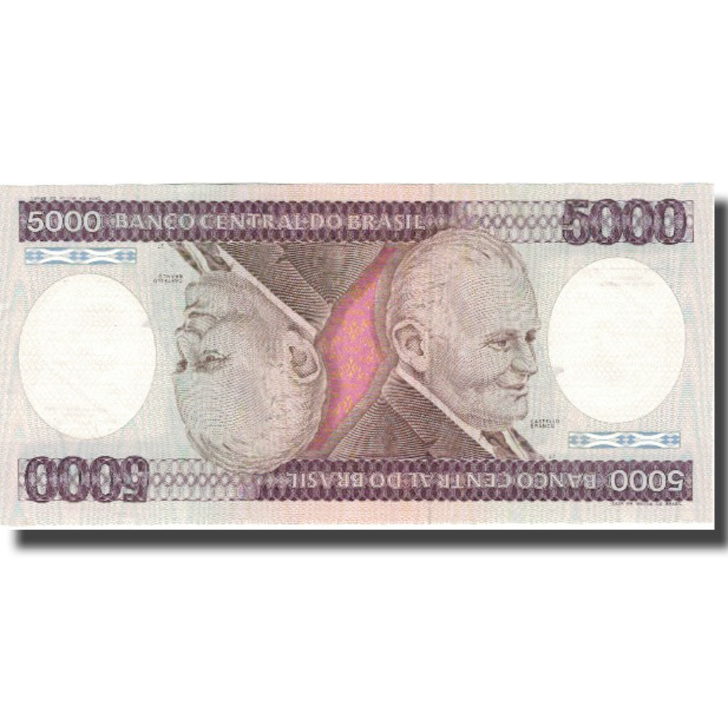 Banknot, Brazylia, 5000 Cruzeiros, B 2092014565 A, KM:202b, UNC(64)