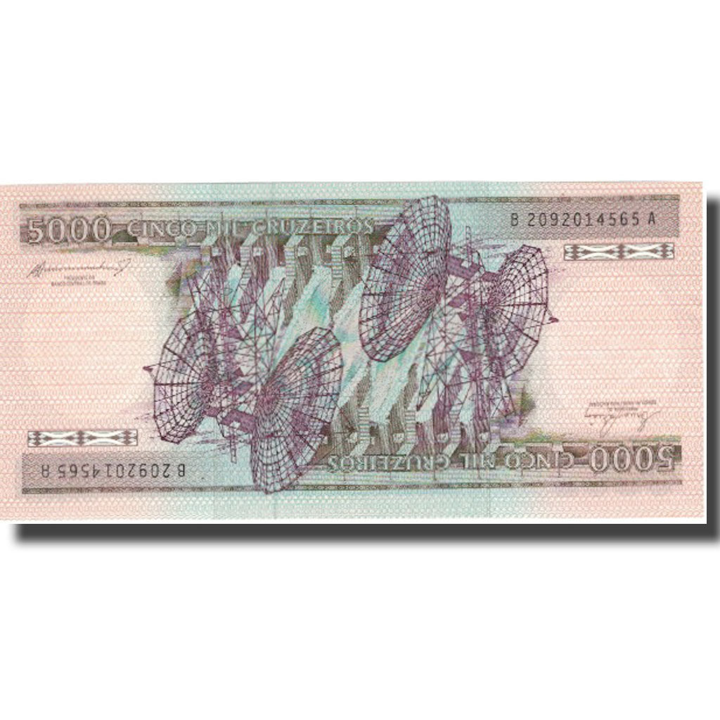 Banknot, Brazylia, 5000 Cruzeiros, B 2092014565 A, KM:202b, UNC(64)