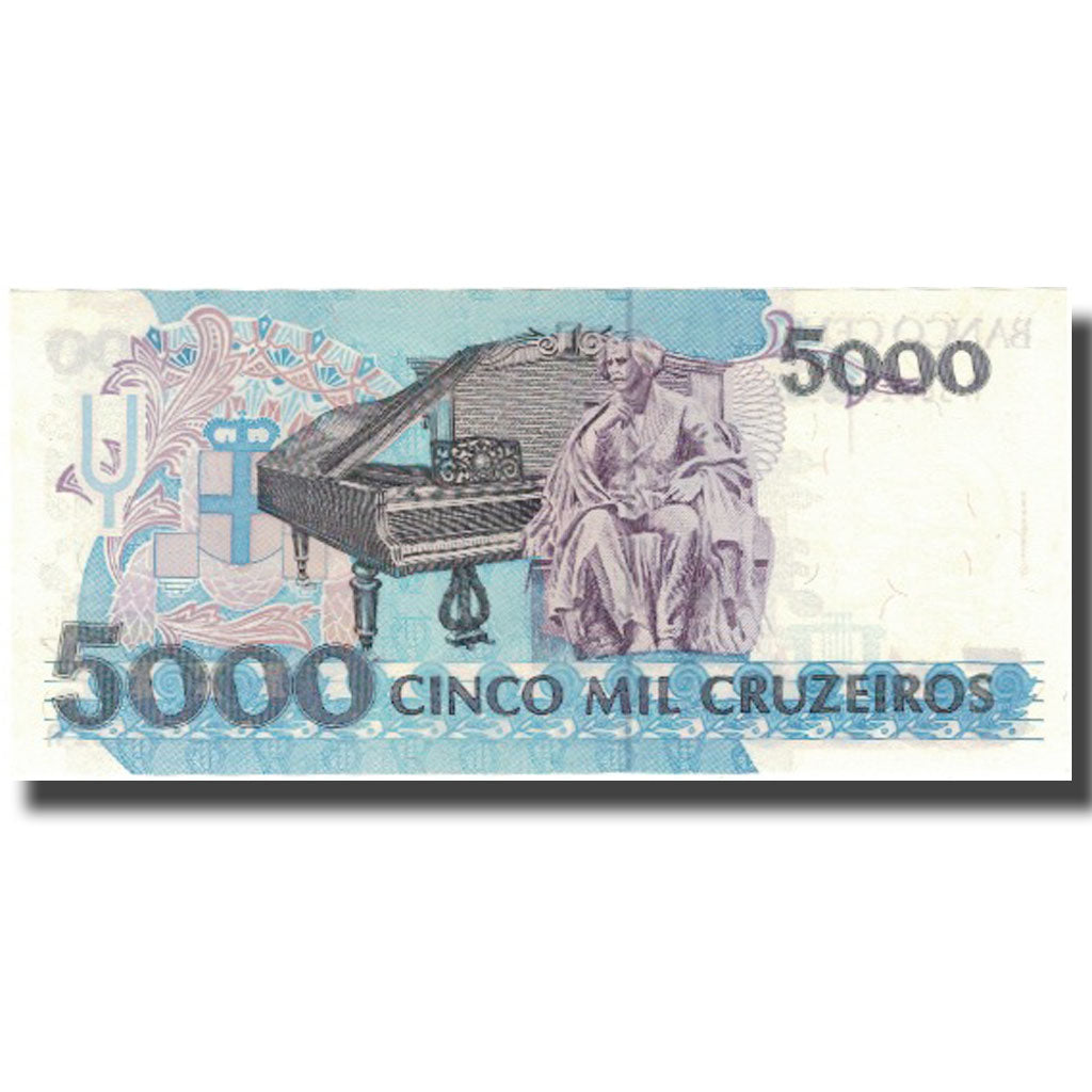 Geldschein, Brasilien, 5000 Cruzeiros, KM:232b, UNZ-