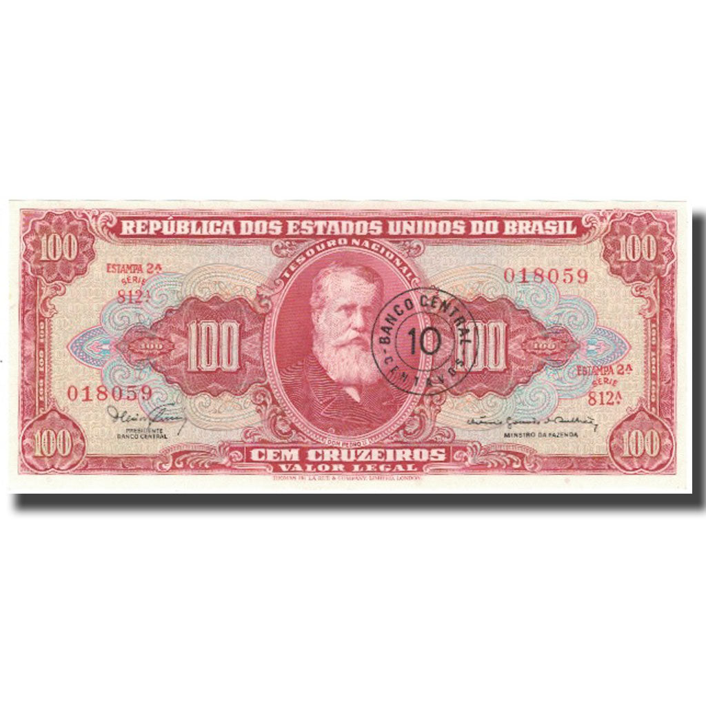 Banknote, Brazil, 10 Centavos on 100 Cruzeiros, KM:185a, UNC(63)