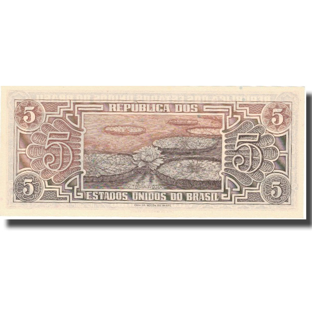 Nota, Brasil, 5 Cruzeiros, KM:166a, UNC(63)