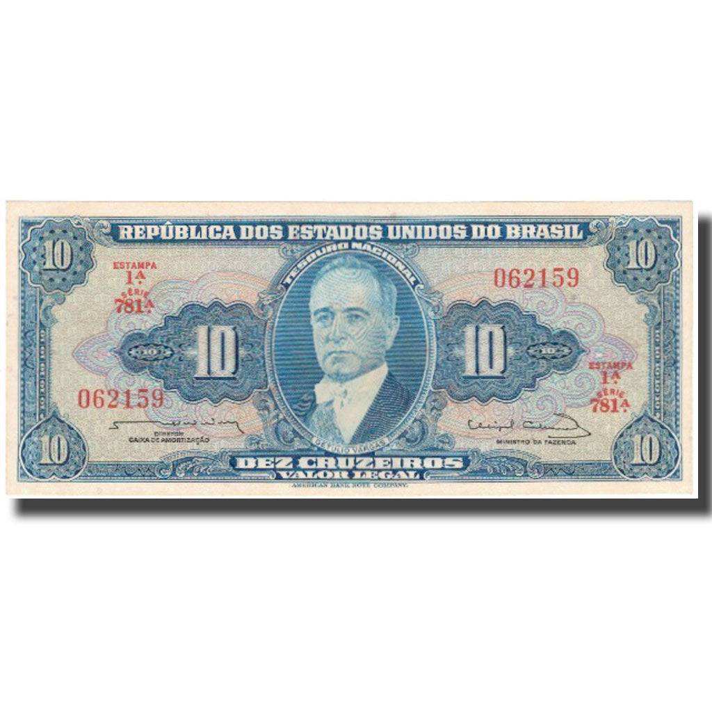 Geldschein, Brasilien, 10 Cruzeiros, KM:167b, UNZ-