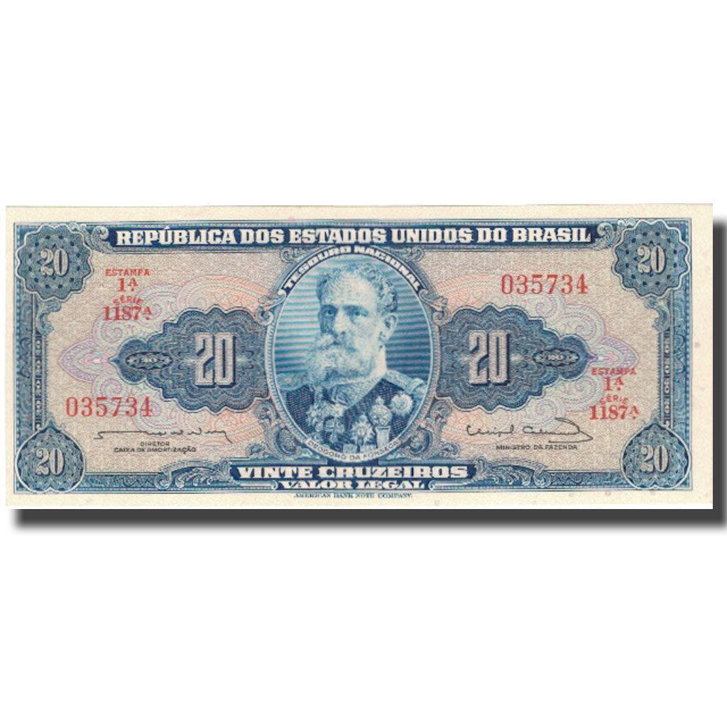 Banconote, Brasile, 20 Cruzeiros, KM:168b, SPL+