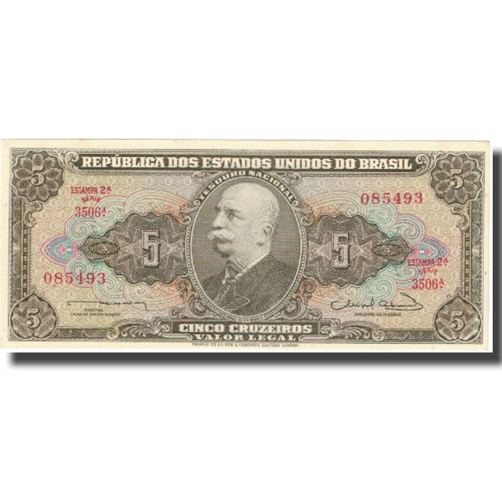 Nota, Brasil, 5 Cruzeiros, KM:176b, UNC(63)