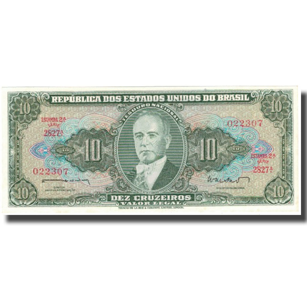 Geldschein, Brasilien, 10 Cruzeiros, KM:177b, UNZ-
