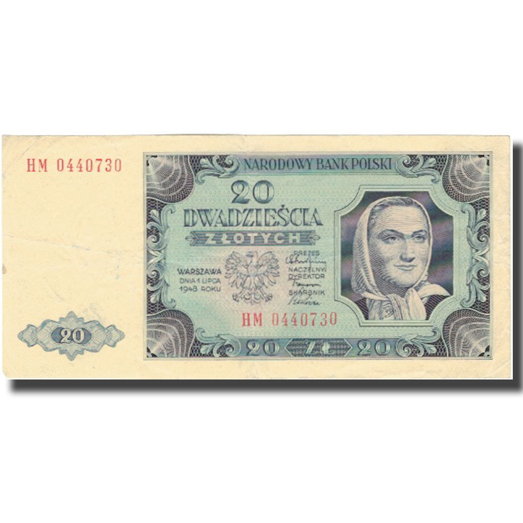 Billet, Pologne, 20 Zlotych, 1948, 1948-07-01, KM:137, TTB+