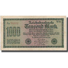 Billet, Allemagne, 1000 Mark, 1922, 1922-09-15, KM:76b, TTB